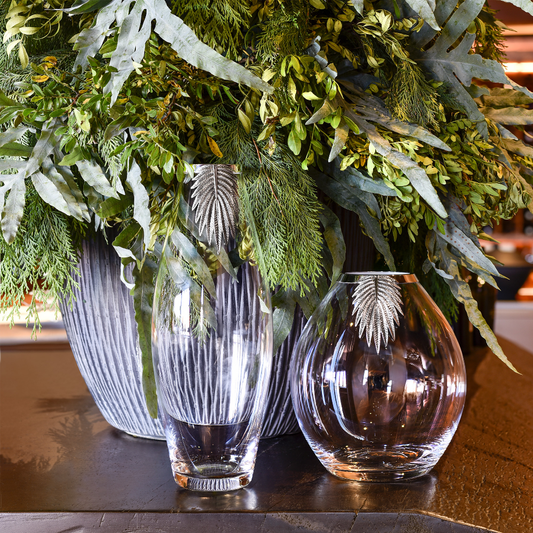 JARRA PALM GRANDE (VIDRO) TOPAZIO