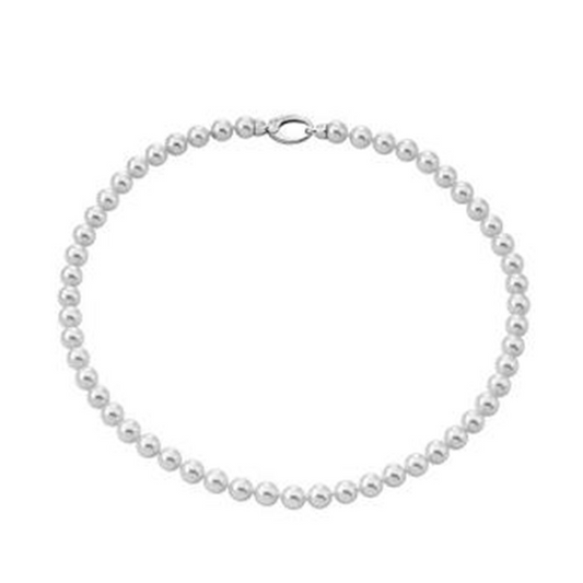 Fio Mulher Majorica Clássico 8mm com 45cm em Prata 925% com 2.16gr