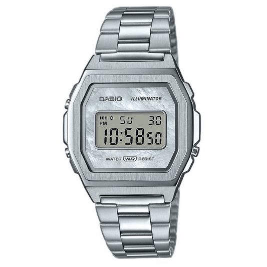 RELÓGIO MULHER CASIO VINTAGE PREMIUM WRIST PRATEADO