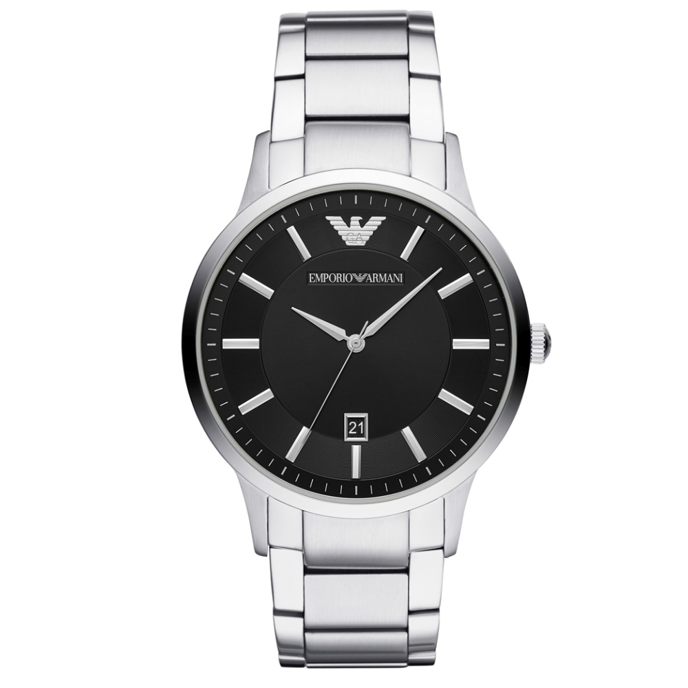 Relógio Emporio Armani Homem em Aço Mostrador Preto