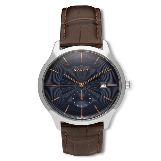 RELOGIO CAUNY ENVOY MUST. AZUL BRACELETE CASTANHA