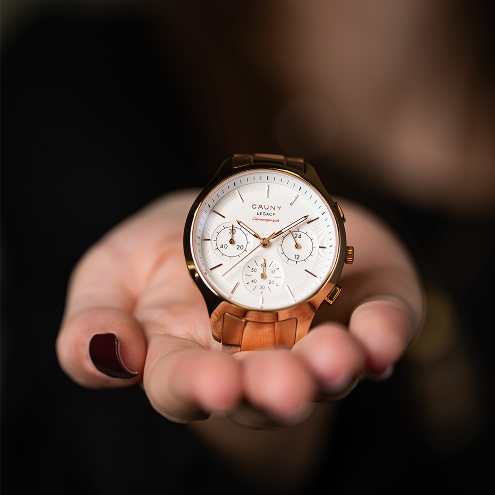 RELÓGIO CAUNY LEGACY 36 CRONO ROSEGOLD