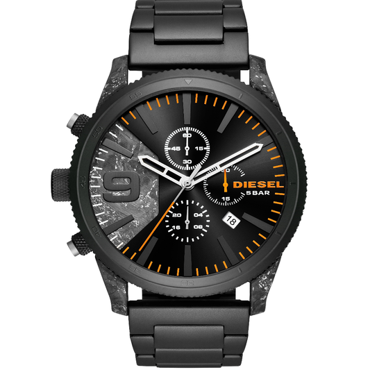 Relógio Homem Diesel Preto com coroa do lado esquerdo