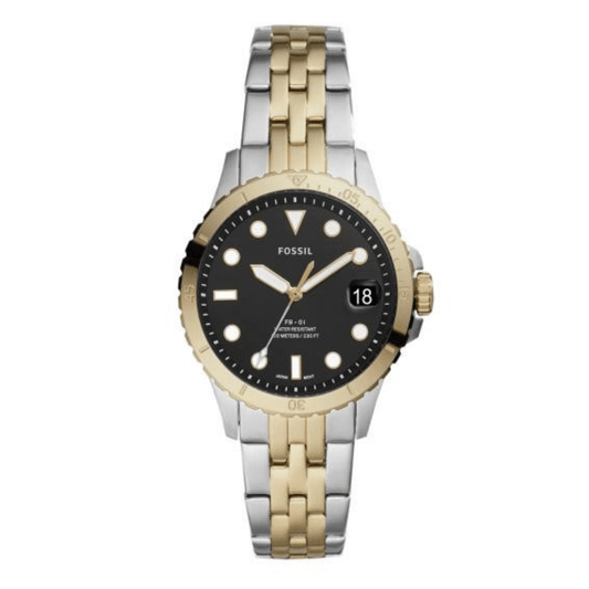 Relógio Fossil Bicolor Mostrador Preto