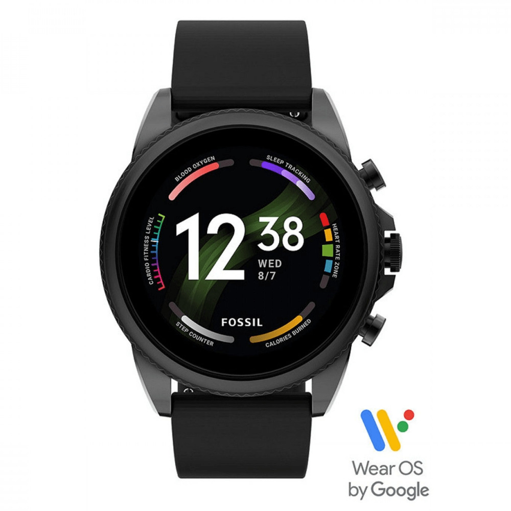 Relógio Smartwatch Fossil Cinza 6 Geração Preto Borracha