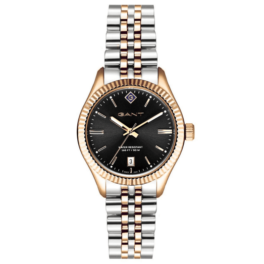 Relógio Mulher Gant Sussex-BCG Bicolor (Prateado e Dourado ) Mostrador Preto