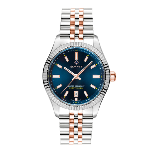 RELÓGIO GANT SUSSEX BICOLOR MOSTRADOR AZUL
