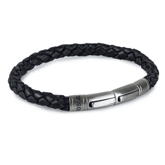 Pulseira Homem Fossil Black Skinny Braid