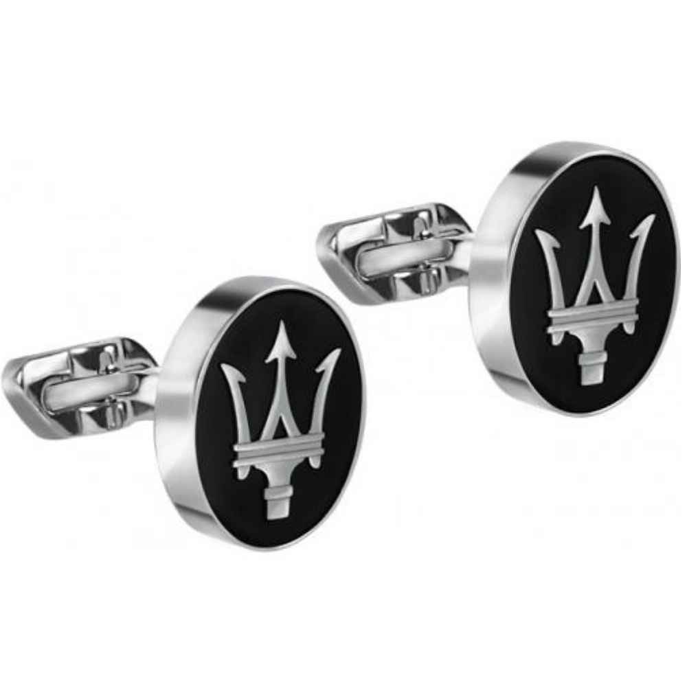 Botões de Punho Homem Maserati Preto