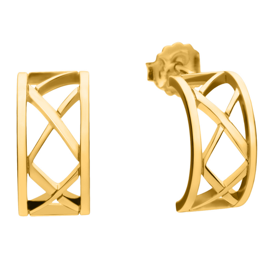 Brincos Mulher Carlton Jewellery Curto em Ouro Amarelo 18K