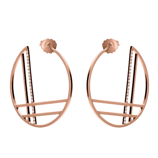 Brincos Mulher Carlton Jewellery em Ouro rosa 18K Com diamantes