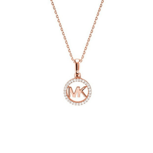 Fio Michael Kors Logo MK em Prata 925 Plaqueado a Ouro 14k RoseGold