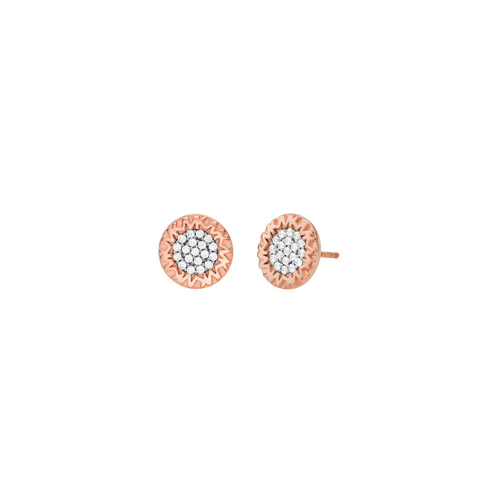 FIO MICHAEL KORS EM PRATA 925% ROSE GOLD PLAQUEADO A OURO 14K C/ ZIRCÓNIAS