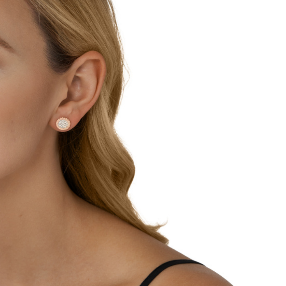 FIO MICHAEL KORS EM PRATA 925% ROSE GOLD PLAQUEADO A OURO 14K C/ ZIRCÓNIAS