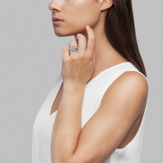 Anel Mulher Heart II em Prata e Ouro 9k