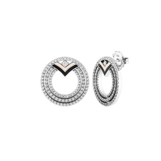 Brincos Mulher Tashi Swan Em Prata925 e Ouro 9k com Zircónias