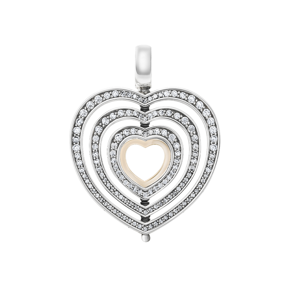 PENDENTE TASHI HEART II EM PRATA 925 E OURO 9K AG: 10.00GR AU: 0.20GR