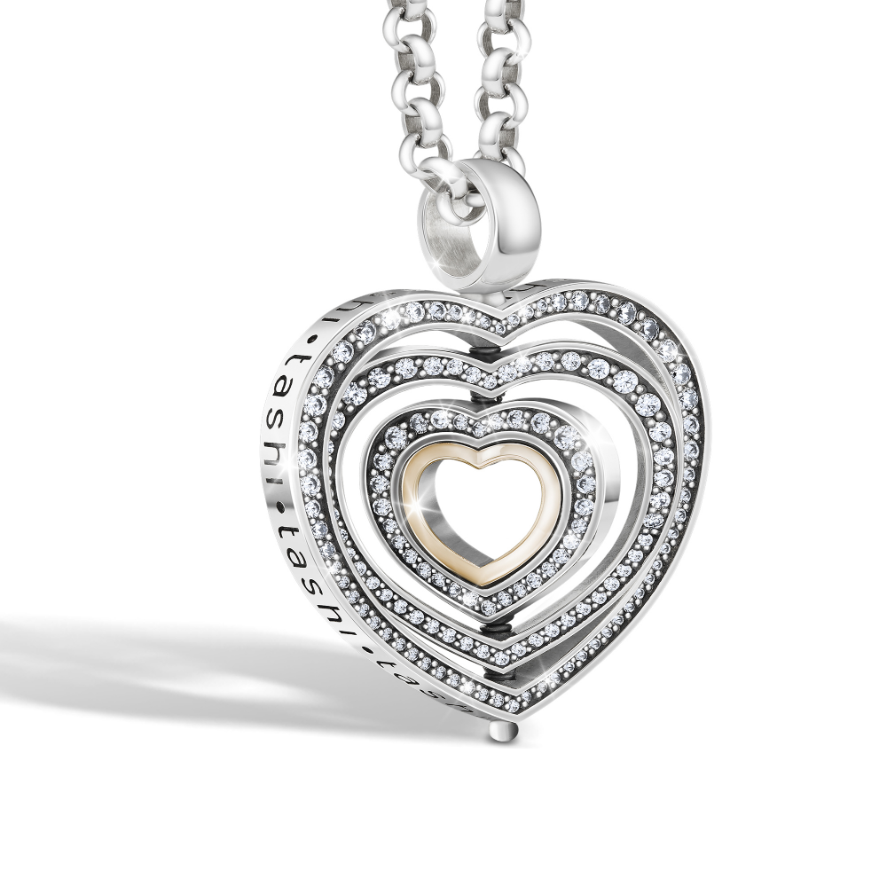 PENDENTE TASHI HEART II EM PRATA 925 E OURO 9K AG: 10.00GR AU: 0.20GR