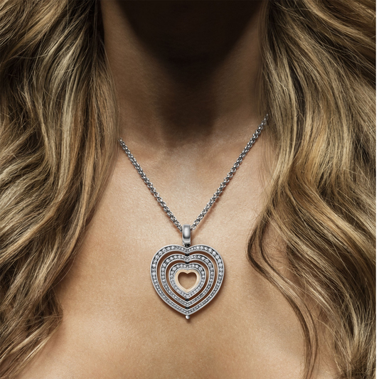 PENDENTE TASHI HEART II EM PRATA 925 E OURO 9K AG: 10.00GR AU: 0.20GR