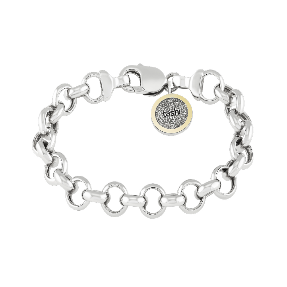 Pulseira Mulher Tashi Energies Comp III Prata e Ouro 9k Tamanho S