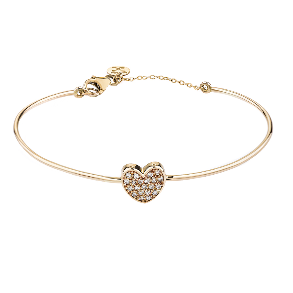 Pulseira Eugénio Campos Love Coração em Ouro 9k (375%) com Zircónias