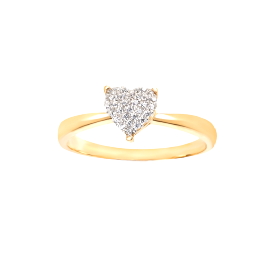 ANEL EM OURO 19,2K C/ ZIRCONIAS