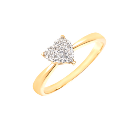ANEL EM OURO 19,2K C/ ZIRCONIAS
