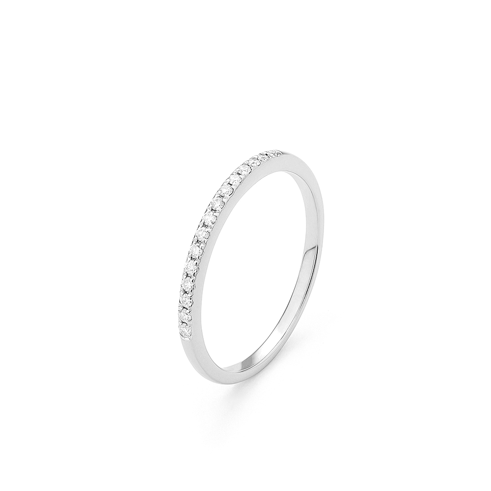 ANEL COM DIAMANTES MEMÓRIA 0.10CT