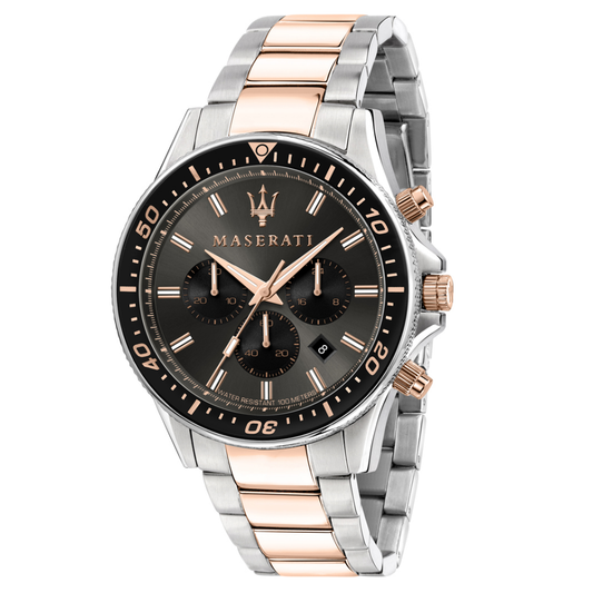 Relógio Homem Maserati Superpole 44mm Bicolor Rose Gold