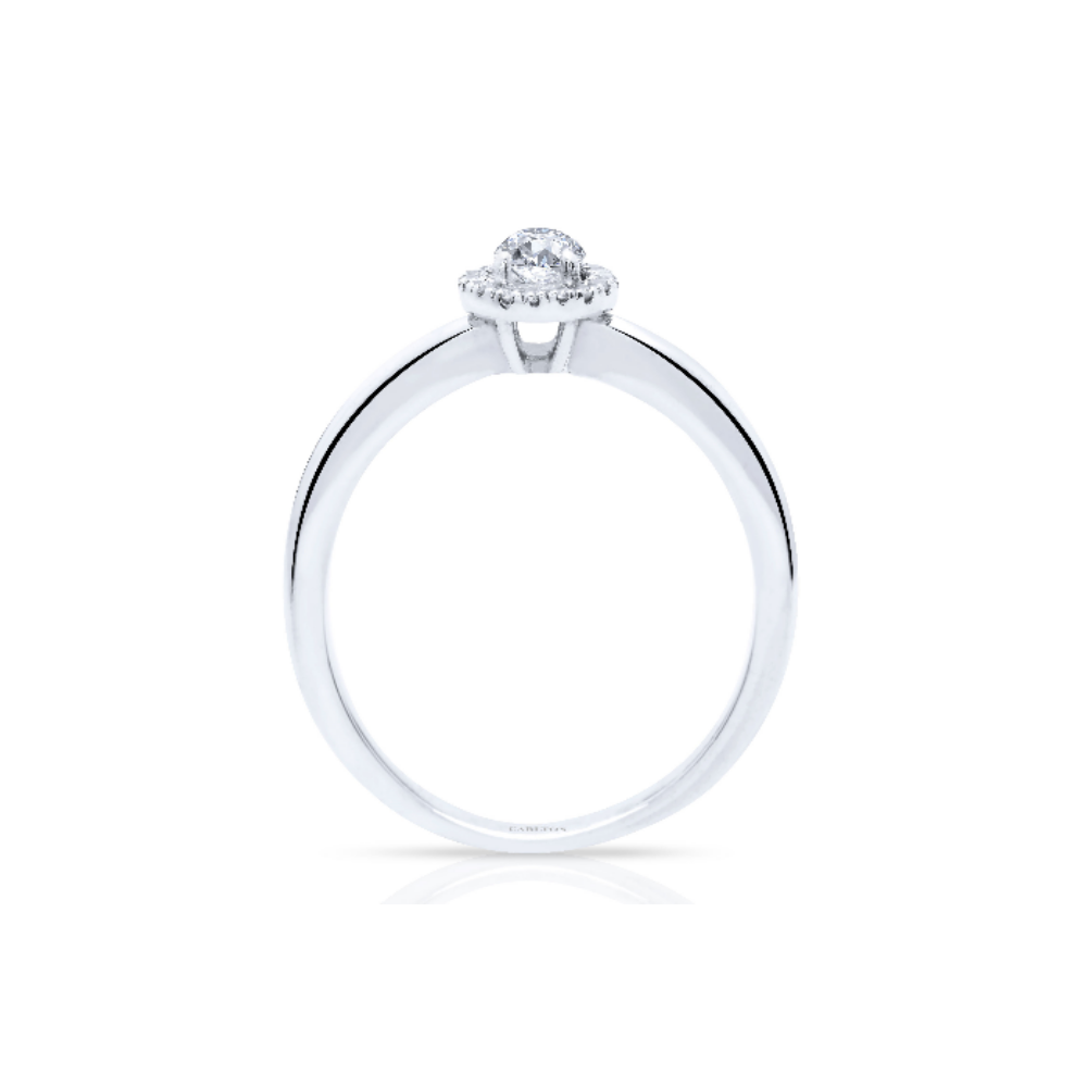 Solitário Carlton Jewellery Halo Ouro 18k com Diamantes