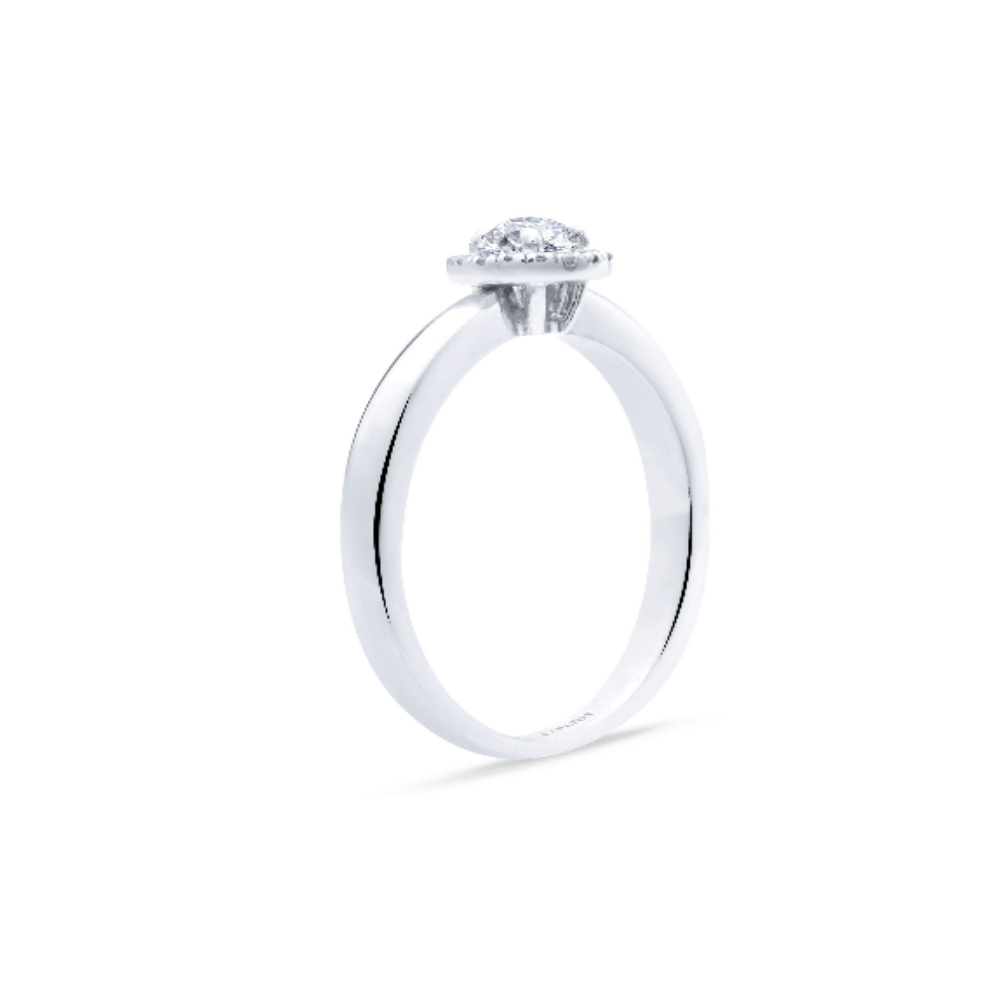 Solitário Carlton Jewellery Halo Ouro 18k com Diamantes