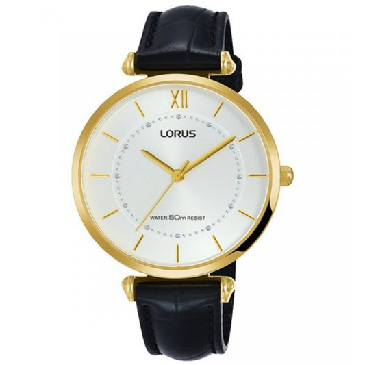 Relógio Mulher Lorus Dourado em pele