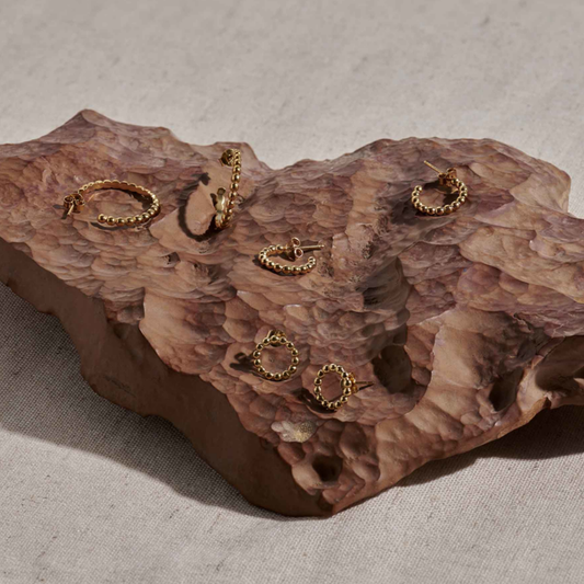 BRINCOS RADIANT EM PRATA 925% DOURADA