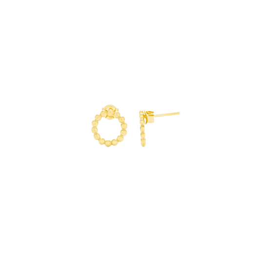 BRINCOS RADIANT EM PRATA 925% DOURADA