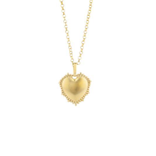 FIO RADIANT EM PRATA 925% DOURADA CORAÇÃO