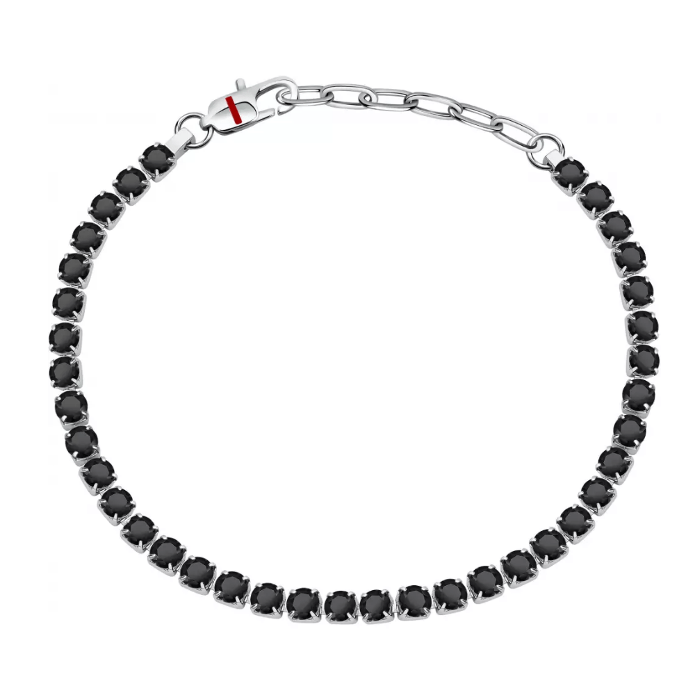 Pulseira Homem Sector Zircónias pretas