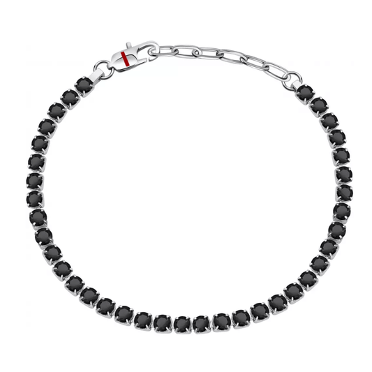 Pulseira Homem Sector Zircónias pretas