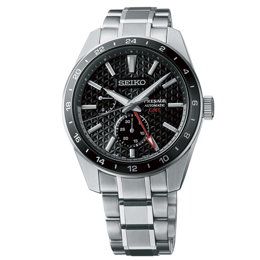 Relógio Seiko Pressage Sharp Edged Series Gmt Preto Automático