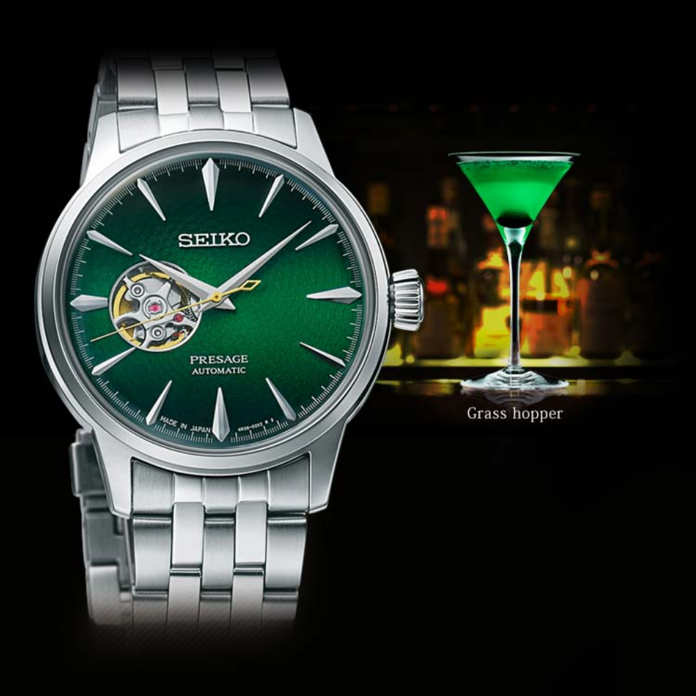 RELÓGIO SEIKOPRESAGE COCKTAIL AUTOMÁTICO GRASSHOPPER