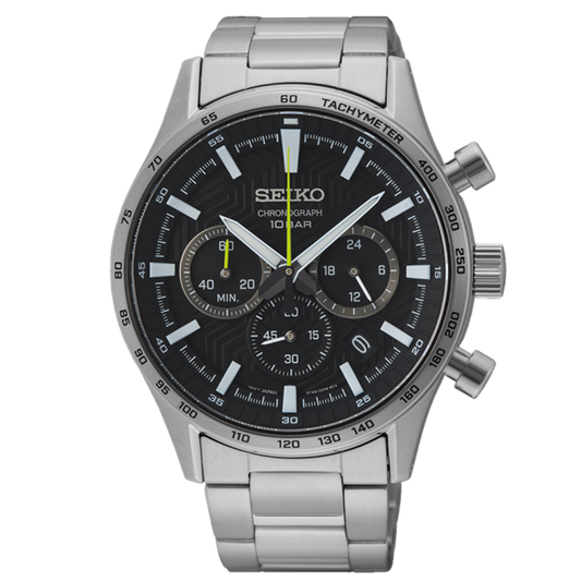 RELOGIO SEIKO NEO SPORTS CRONO AÇO VIDRO SAFIRA MUST. PRETO