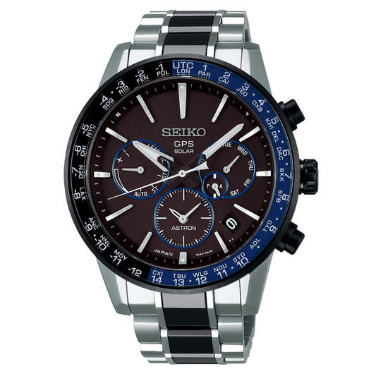 RELÓGIO HOMEM SEIKO ASTRON GPS SOLAR GMT TITÂNIO E CERÂMICA