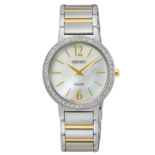 Relógio Mulher Seiko Ladies Solar Zircónias Bicolor Mst Madre-Pérola