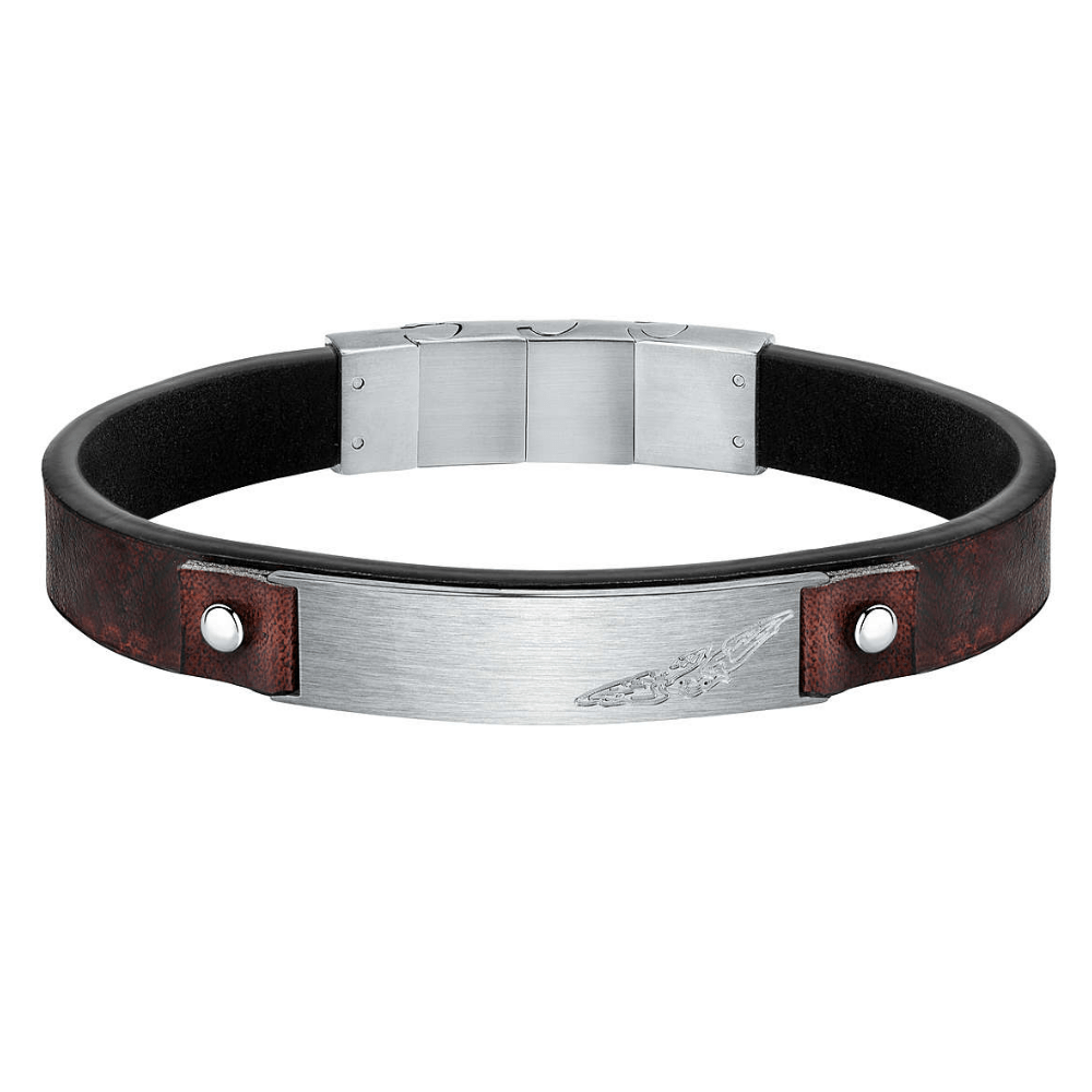 Pulseira Homem Sector No Limits em Pele Castanha