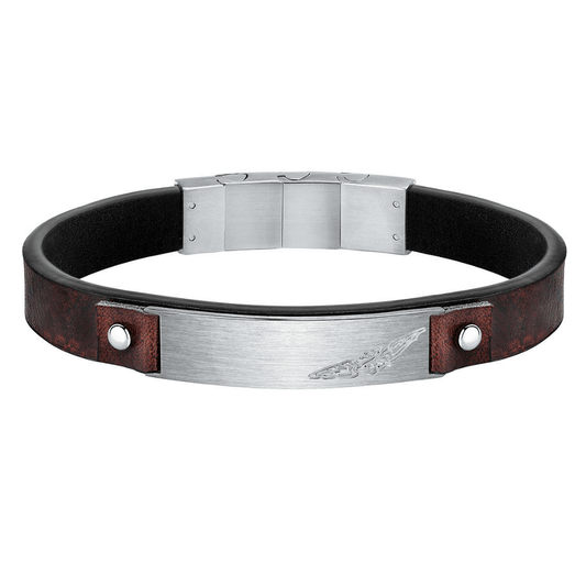 Pulseira Homem Sector No Limits em Pele Castanha