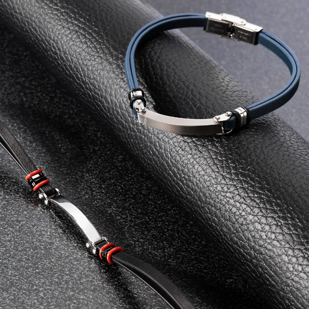 PULSEIRA SECTOR BANDY PELE AZUL C/PLACA PRAT E VERM 22CM