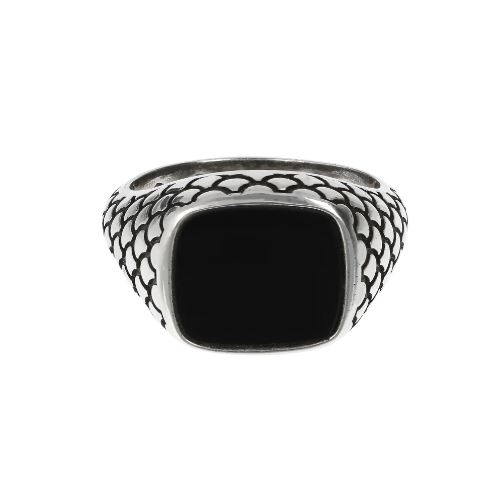 ALBERTO M. ANEL EM PRATA 925% COM PEDRA CRAVADA