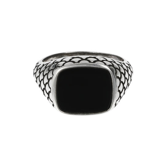 ALBERTO M. ANEL EM PRATA 925% COM PEDRA CRAVADA