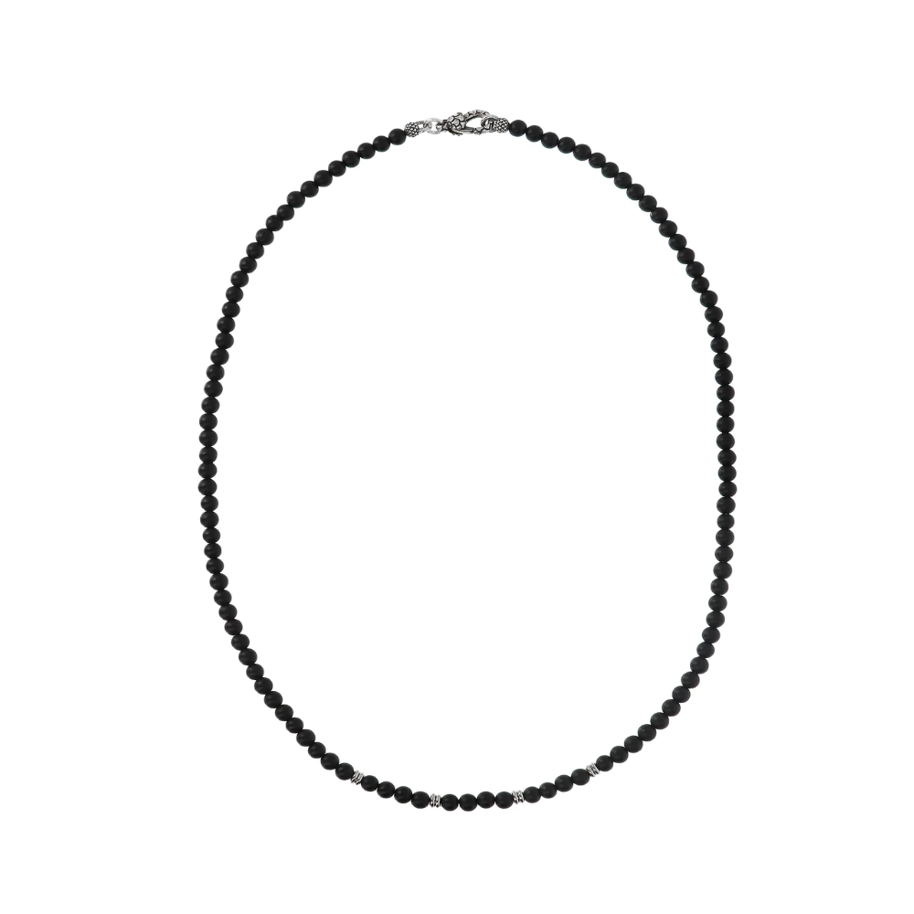 ALBERTO M. COLAR EM PRATA 925% ONIX MATE