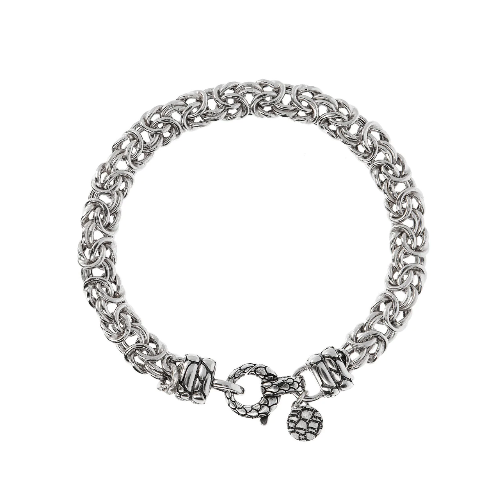 PULSEIRA ALBERTO M. PRATA 925% ELOS CORDA