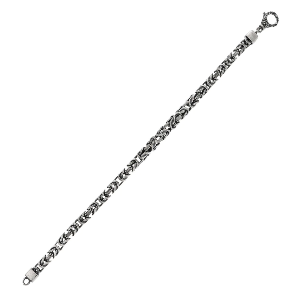 PULSEIRA ALBERTO M. EM PRATA 925% CUBICA ESCOVADA